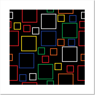 Colorful Squares Pattern Posters and Art